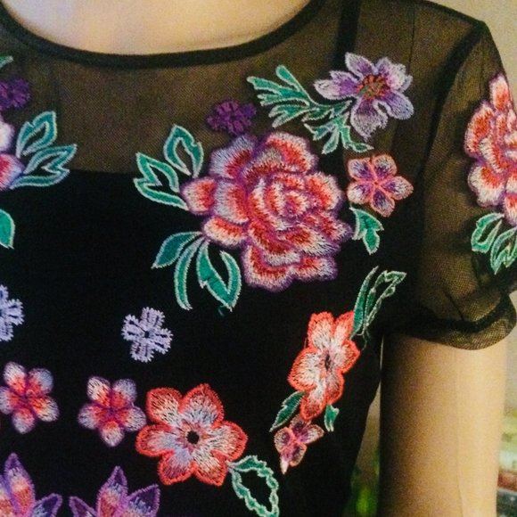 I.N.C. Sheer Embroidery Top - Picture 6 of 8